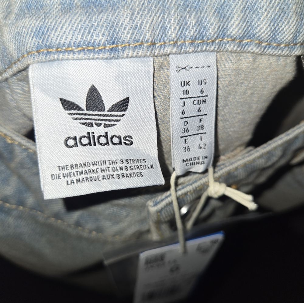 NWT Adidas Originals 2-in-1 Denim Skirt - Picture 15 of 16